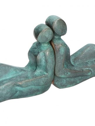 Back to back - zweiteiliges Paar aus Bronze