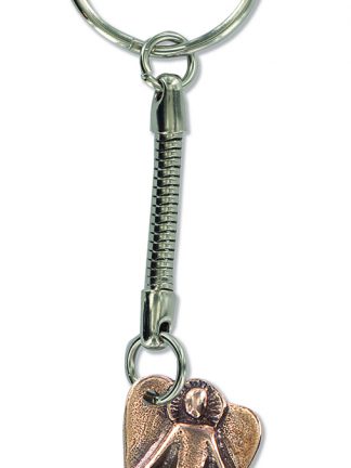 Bronze-Schlüsselanhänger Schutzengel