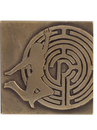 Bronzeplakette zur Konfirmation: Labyrinth