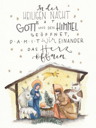 Weihnachtskarte - In der heiligen Nacht...