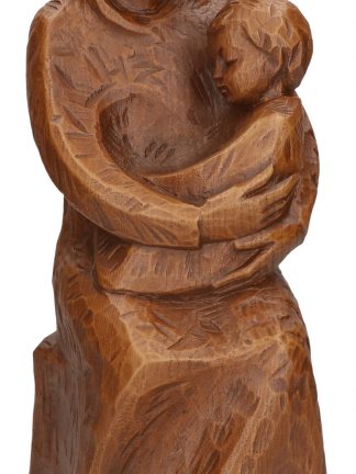 Maria mit Kind dunkler Holzton - Krippenfigur