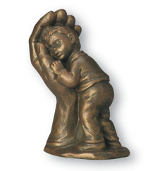 Figur - Getröstet bronzefarben