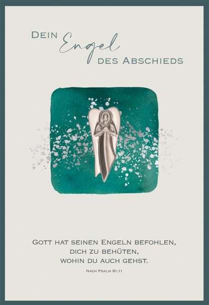 Trauerkarte - Dein Engel des Abschieds Trauerkarte mit Bibelwort