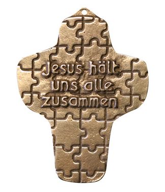 Bronzekreuz - Jesus hält uns alle zusammen